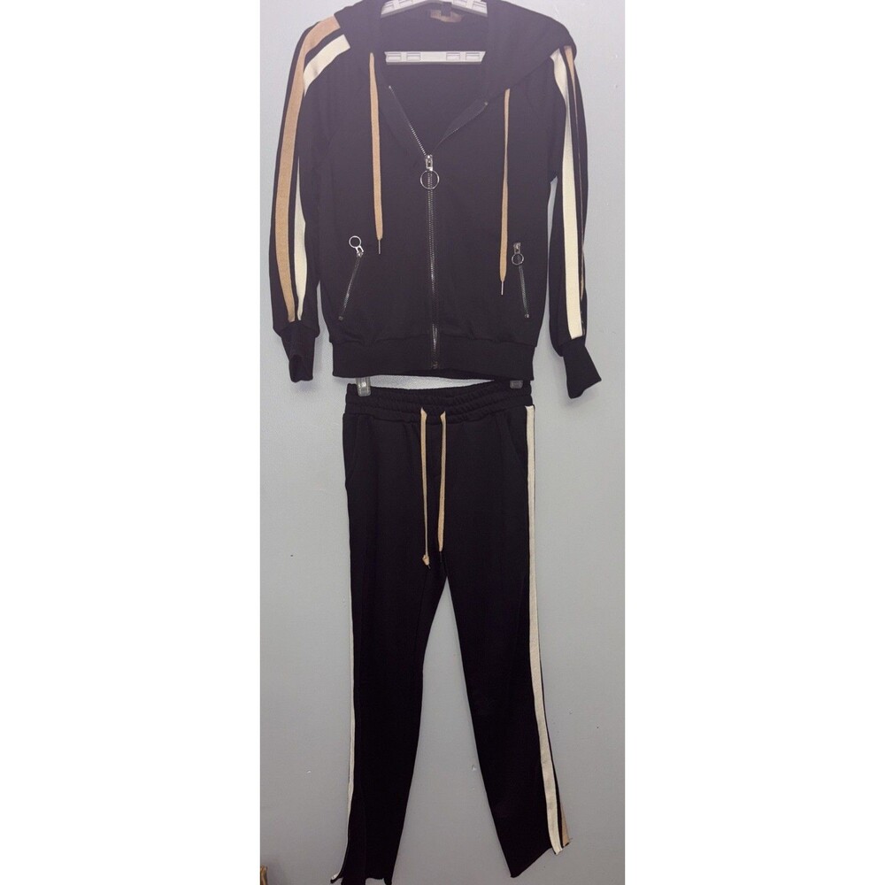 Dance & Marvel Women’s Sweatsuit Black & Gold Size Small